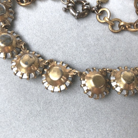 J Crew Anna Wintour Necklace Georgian Collet RIviere Rivoli Clear Crystal Brulee - Picture 6 of 9